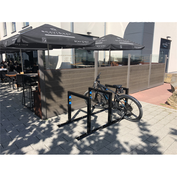 E-bike lean-on hoop | 3 row system | without lockable loading boxes